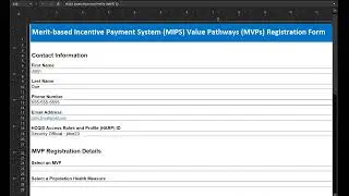 2023 MIPS Value Pathways (MVPs) Registration Demo