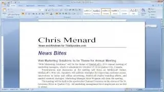 Microsoft Word - Section Breaks Continuous to create a newsletter