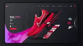 Nike shoes website design UI/UX Design Animation Examples For Inspiration