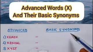 Advanced Words (X) and their Basic Synonyms.