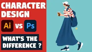 Character Illustration in Illustrator vs Photoshop | What’s the Difference? (Tutorial)