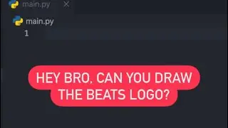Draw the beats 🎧 logo in 14 lines of Python 
