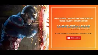 Split Screen Layout Pure Html and Css using Jquery