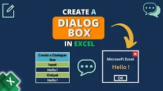 How to Create Dialog Box in Excel