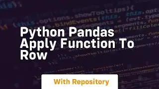 python pandas apply function to row