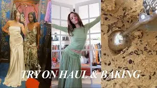 TRY ON Thrift Haul + baking the best chocolate chip cookies