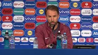 ENGLAND PRESS CONFERENCE: Gareth Southgate and Jordan Pickford: England v Switzerland: Euro 2024