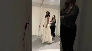 Trying on wedding dresses 🥹