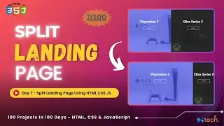 Create a Split Landing Page with HTML, CSS & JavaScript | Day 7 of 100-Day Challenge