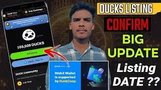 Ducks Coin Today Update | Ducks Airdrop Listing Confirm | Ducks Airdrop Withdrawal | Duckcoop Token