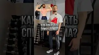 Как накачать спину дома с одной гантелей? | Тяга в наклоне.