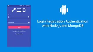 Android Login Registration Authentication with Node.js and MongoDB