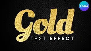 Gold Text Effect in Canva (EASY Tutorial!)