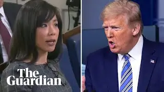 ’Keep your voice down’: Trump berates female reporter when questioned over Covid-19 response