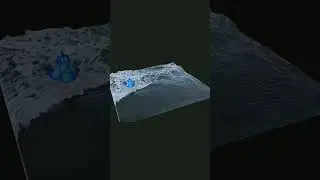 satisfying animation white water simulation made in Houdini Wip 3 