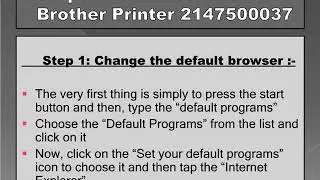 How To Fix Brother Printer Error Code 2147500037