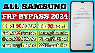 2024 all Samsung Frp Unlock/Bypass Android 13/14 With Tool | No Code *#0*# - No Test Point