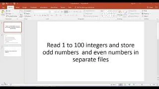 program to read 1-100 integers and store odd and even numbers into separate file