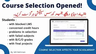 VU Course Selection 2024 | All Hidden Information about Vu | Scholarship iski wja se nhi milta  