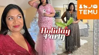 TEMU HOLIDAY & PARTY DRESSES Haul & Try On 2023! #temu #formaldresses #plussizefashion