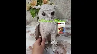 Шьем сову  из джинсовой ткани.