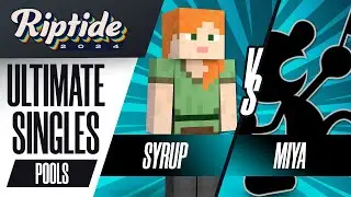 Syrup (Steve) vs Miya (Mr. Game & Watch) - Riptide 2024 - Ultimate Singles - R2 Pools