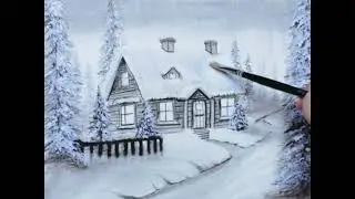 How to Draw a Winter Landscape with Pencil | Charcoal Art for Beginners | Easy Step by Step