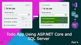 Create an Advance Todo List App Using ASP.NET Core and SQL Server - Part4 #aspdotnetcore #sqlserver