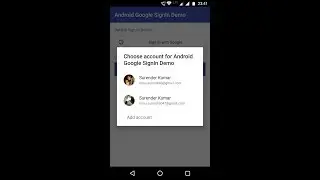 Android Google Sign-In Demo