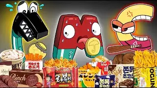 Convenience Store Squid Game Food Alphabet Lore F vs M, C MUKBANG!  Alphabetlore ANIMATION | ASMR