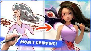 DRAWING MY MOM'S ORIGINAL ANIME SERIES!