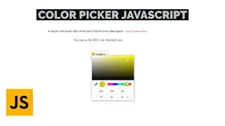 How To Create Color Picker In HTML, CSS & JavaScript | CodeExpress