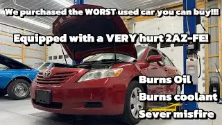 We purchased a VERY hurt Toyota Camry with the notorious 2AZ-FE Engine!!!