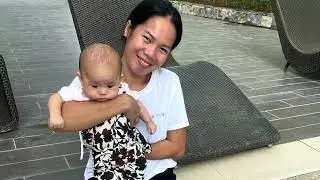 Everly’s 1st time at the pool - bonding time with grandma and grandpa 🇵🇭 🇺🇸