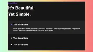 Accordion Using HTML, CSS, & JavaScript [EASY]