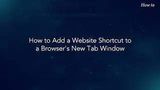 How to Add a Website Shortcut to a Browser