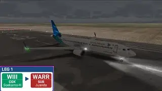 RFS - Real Flight Simulator | Garuda Indonesia GA 316 | Jakarta (WIII) - Surabaya (WARR) | B737-800