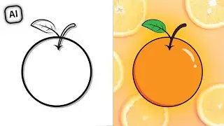 How To Draw an Orange (BEGINNER ILLUSTRATION) || Illustrator_Tutorial