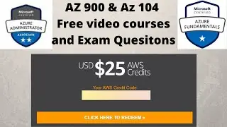 Azure Free Video Courses | Exam Questions | AWS 25$ credit Giveaway (find in video quick)