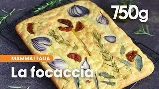 Recettes de la focaccia sans pétrissage au romarin et focaccia fleurie (Mamma italia #1) - 750g