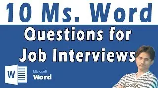 Microsoft Word Job Interview Questions & Answer Part 24 Tutorial In Urdu or Hindi