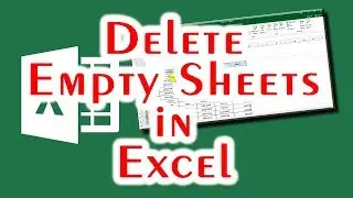 How to delete empty sheets in excel?