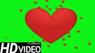 HD FLOATING HEART || FREE HD GREEN SCREEN || FREE TO USE