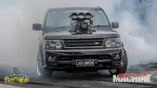 CRAZY SUPERCHARGED RANGE ROVER "JST WCH" SMACKS THE WALL ON DEBUT AT SUMMERNATS