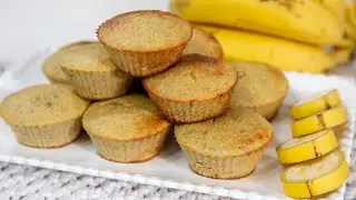 Bolinho de banana sem açúcar, sem leite e sem trigo - super fofinho