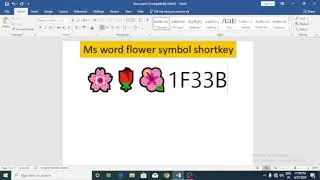 Ms word flower symbol shortkey #msword #symbols #computerknowledge