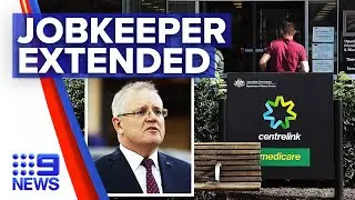 Coronavirus: JobKeeper and JobSeeker programs extended | 9 News Australia