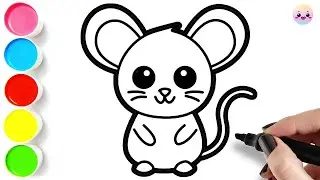 HOW TO DRAW A CUTE MOUSE - Step by step easy drawings for beginners