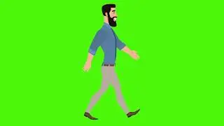 Man Walking loop Animation Green Screen Video | Green Screen Animation