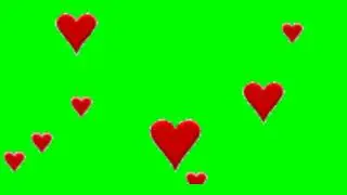 3d Hearts green screen#heart green screen#hearts shower green screen /no copyrghti